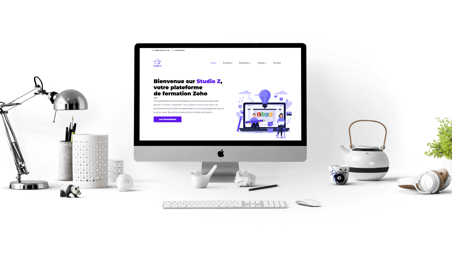 SUP_WS_StudioZ_Mockup ScaleUp Project Formation Zoho One ERP gratuit en ligne Studio Z Lausanne Suisse